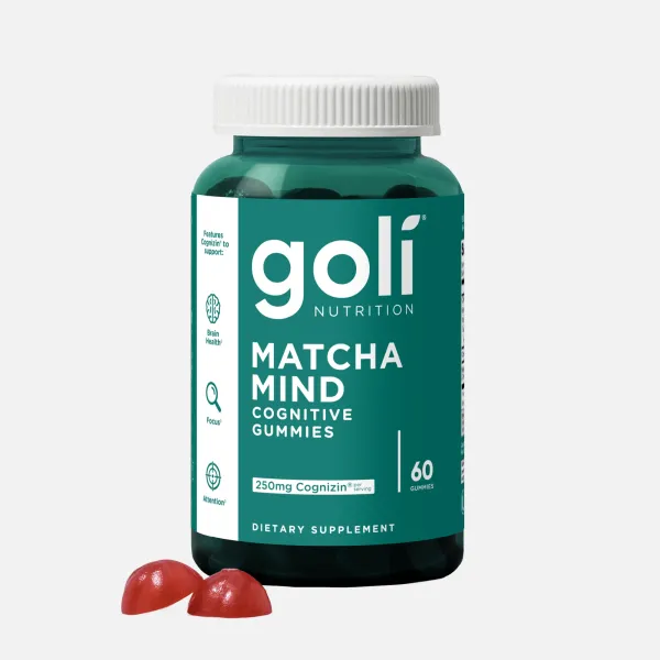 Goli Matcha Mind Cognitive Gummies bottle