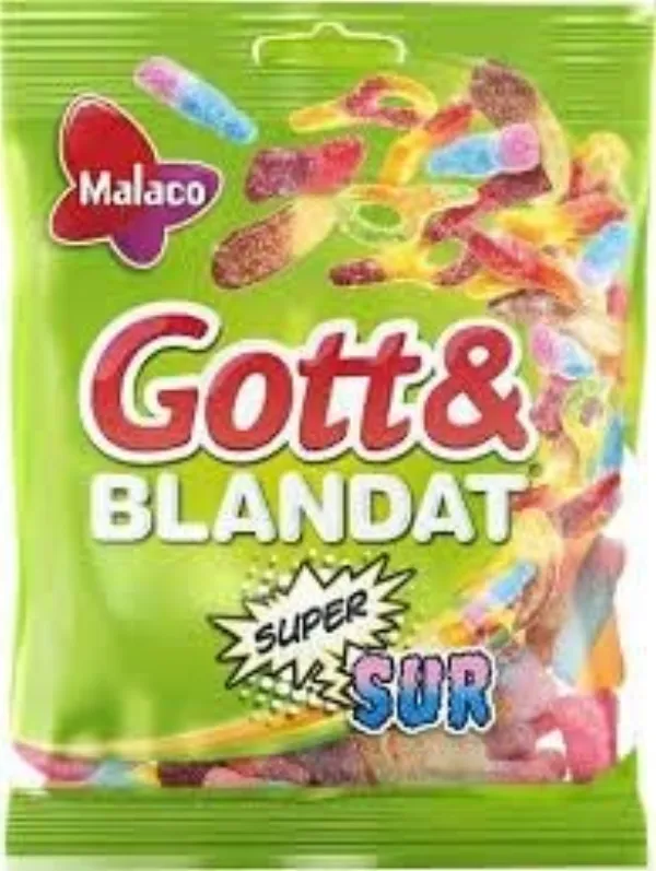 Malaco Gott & Blandat Swedish candy mix Gummies bottle