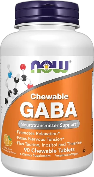 NOW Foods L-Theanine Chewables Gummies bottle