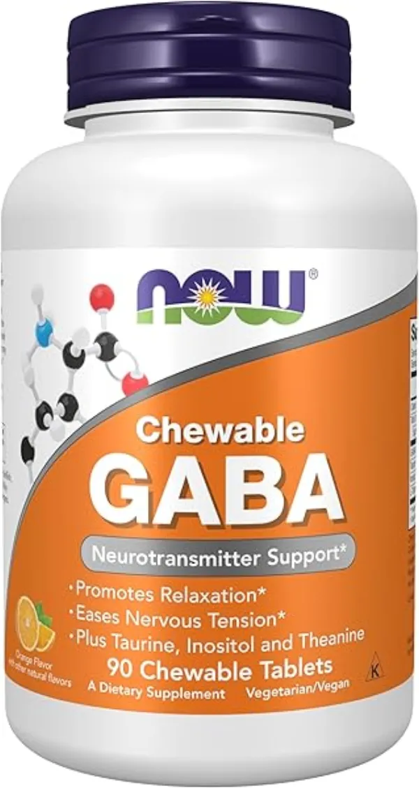 NOW Supplements GABA Chewables Gummies bottle