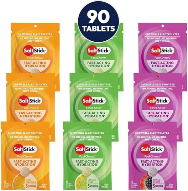 SaltStick FastChews Electrolyte Chews Gummies bottle