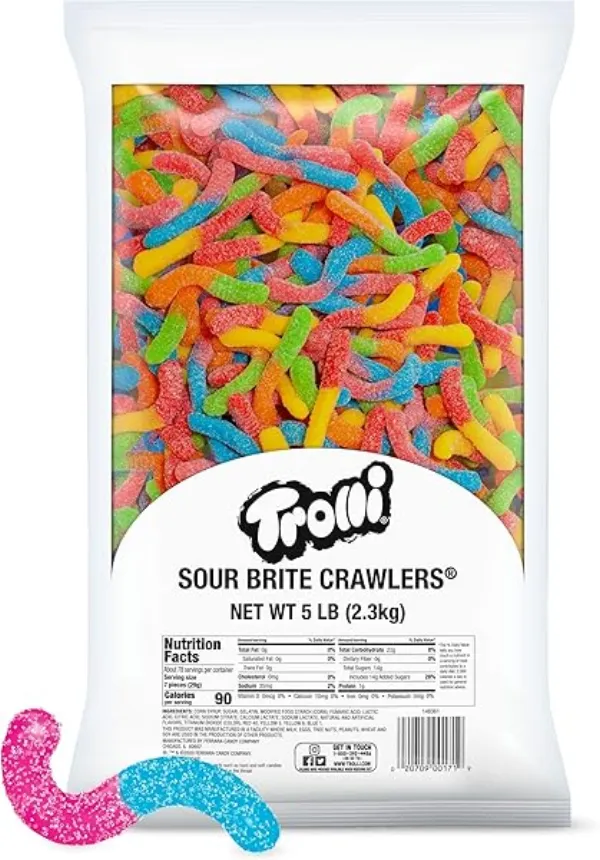 Trolli Sour Brite Crawlers bag Gummies bottle