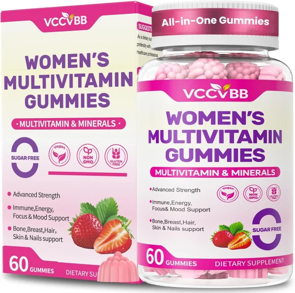 VCCVBB All-in-One Women's Multivitamin Gummies with Hair Skin and Nails support