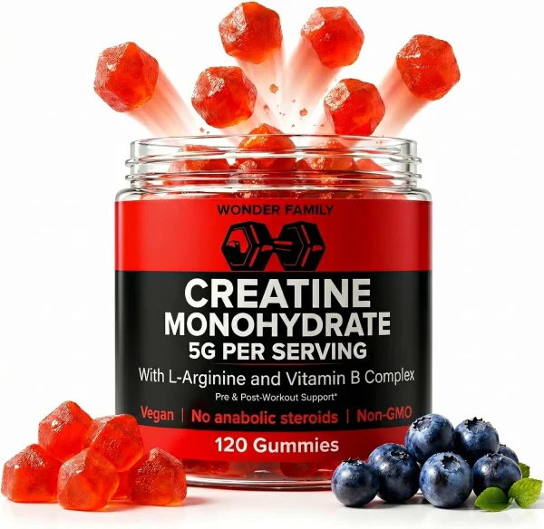 Wonder Family Creatine Monohydrate Gummies bottle