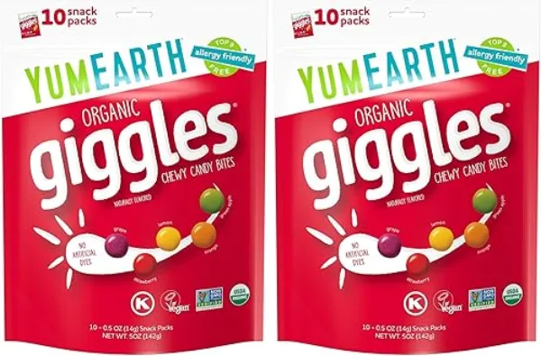 YumEarth Organic Giggles Gummies bottle