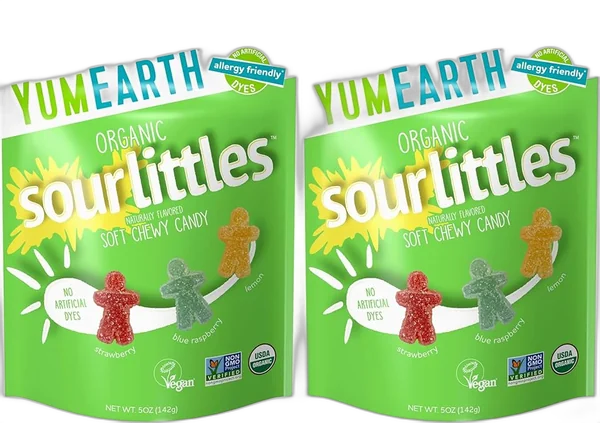 YumEarth Organic Sour Worms Gummies bottle