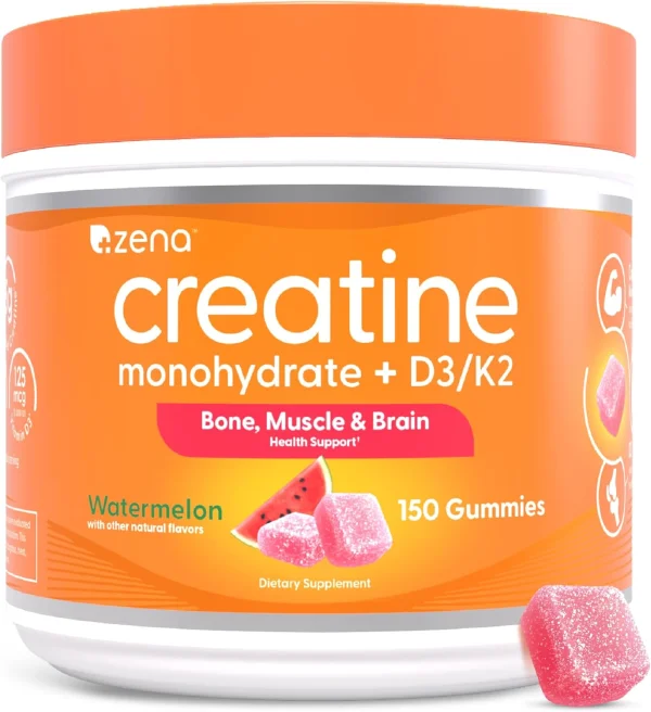 Zena Nutrition Creatine Gummies with D3 & K2 bottle